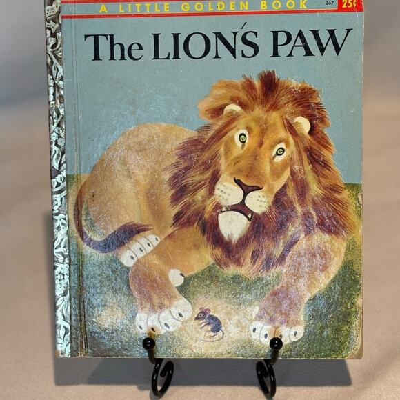 VTG 1st Ed 1959 "A" Little Golden Book, The Lion's Paw - Picture 1 of 7